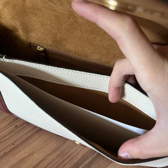 Coach Georgie Colorblock Shoulder Bag in Chalk/Confetti Pink Multi - Picture 7 of 8